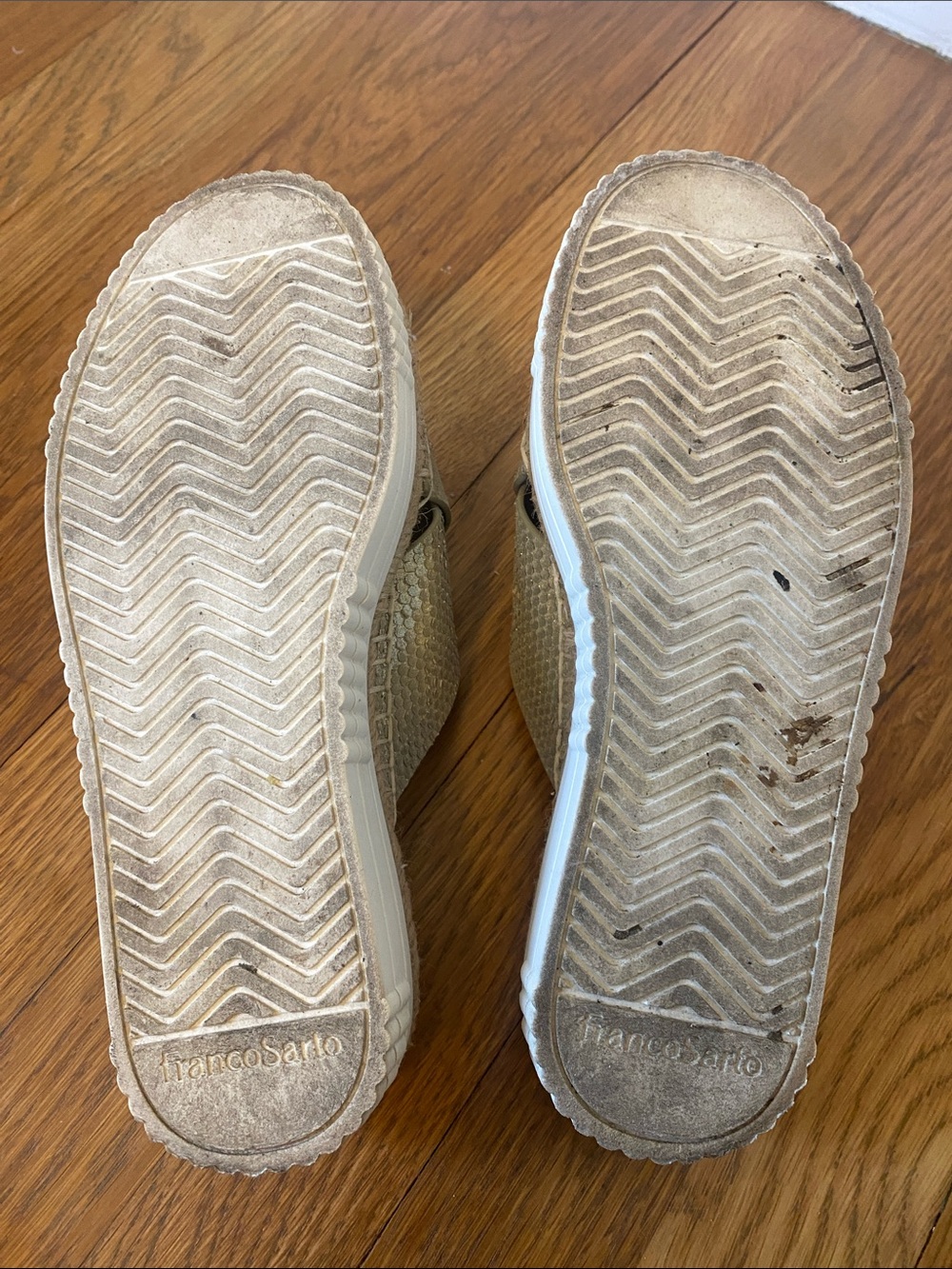 Franco Sarto Metallic Woven Espadrille Platform Slide Sandals - Picture 8 of 8